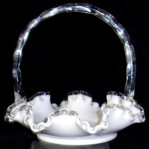 VINTAGE GLASS BASKET